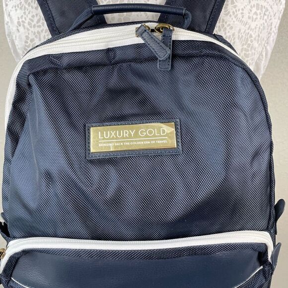 NWOT Luxury Gold Backpack - Picture 2 of 9
